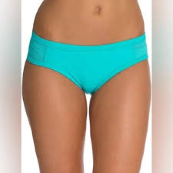 *NWT* Oakley Bond Girl Hip Hugger Bikini Bottom in Aqua Sea Blue, Size Small - Picture 1 of 8